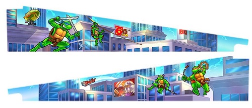 TMNT Teenage Mutant Ninja Turtles pinball machine art blades. 